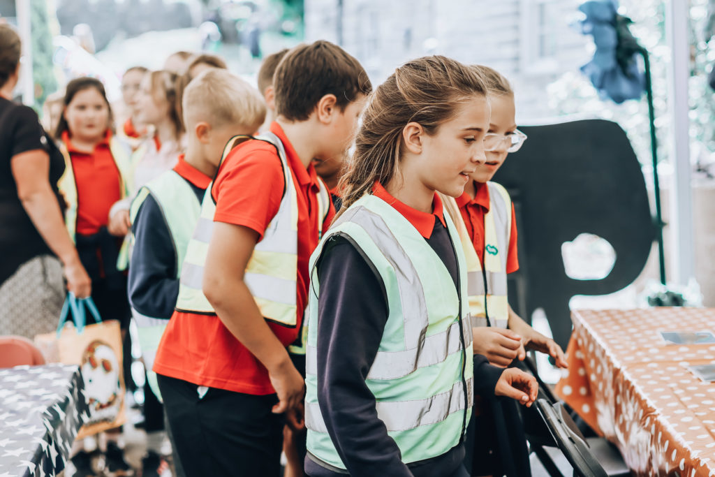 Children arriving at the Craft Tent at Craft Festival Wales 2025 David Edmunds Photography