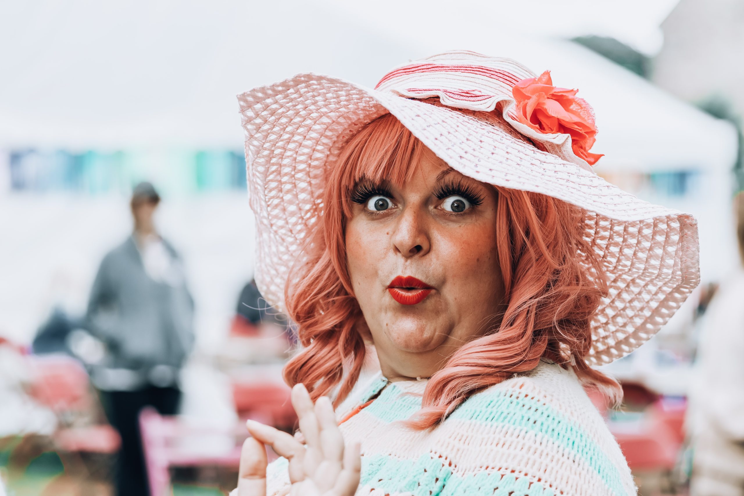 Kylie from Kitsch n Sync Theatre Company at Craft Festival Wales 2025. Image by David Edmunds