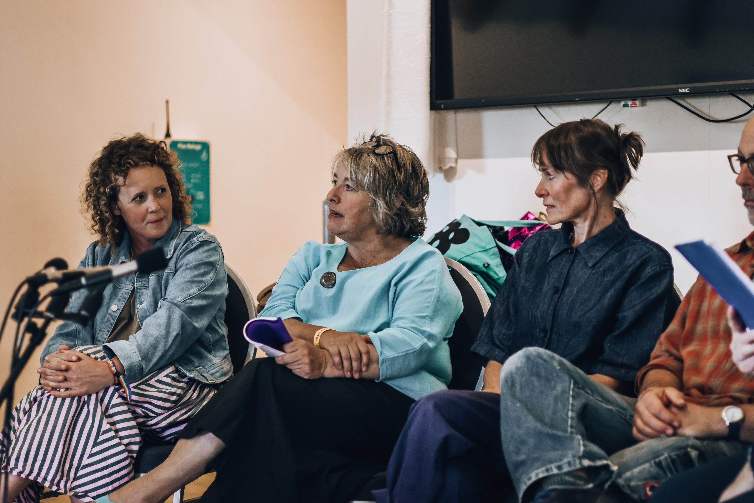 Panel discussion with Lowri Davies, Cathryn Gwyn, Catrin Howell and Dylan Glyn at Craft Festival Wales 2025 Image by David Edmunds